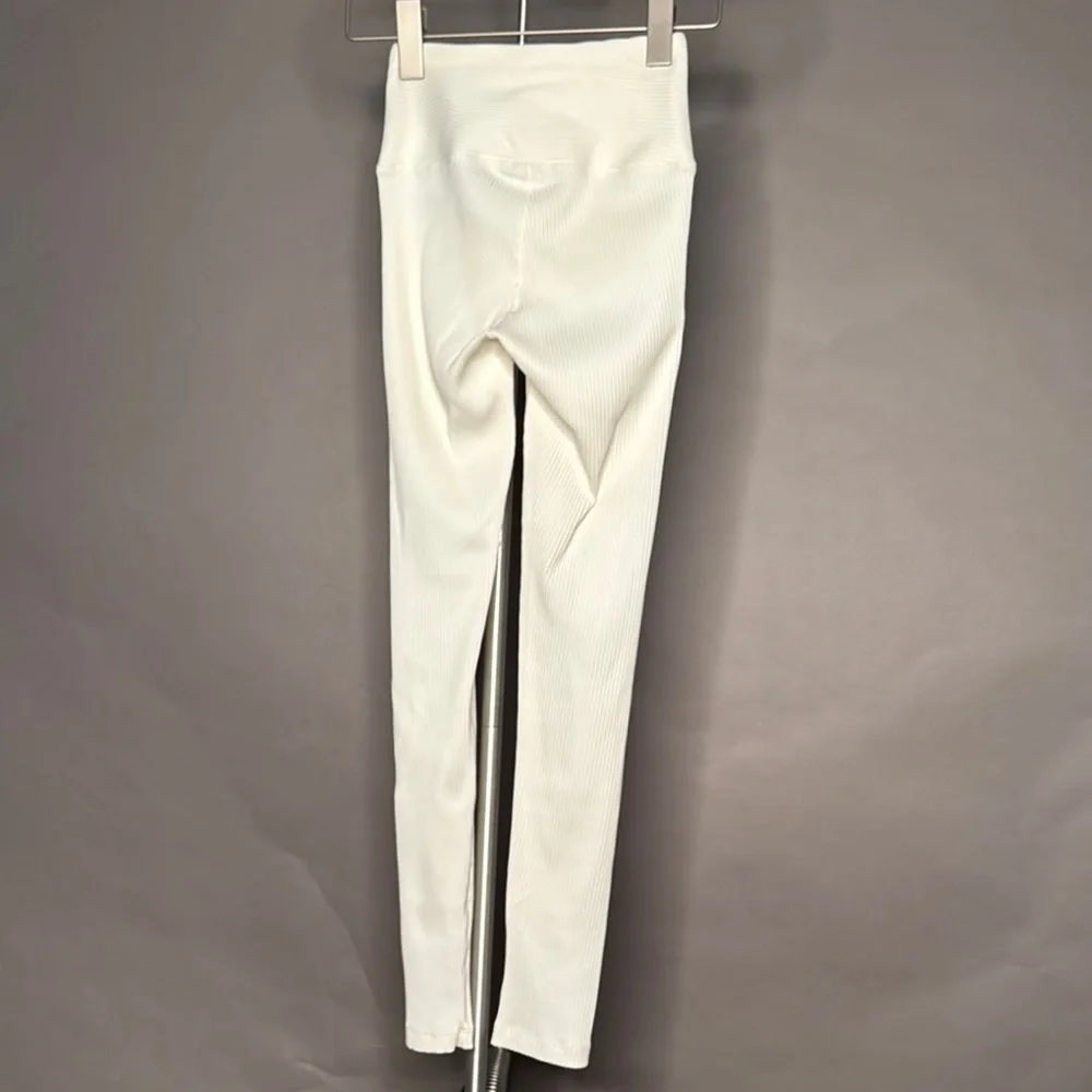 NWT YEAR OF OURS Ribbed Football Leggings Lace-Up Pants • White • XS - Picture 11 of 14